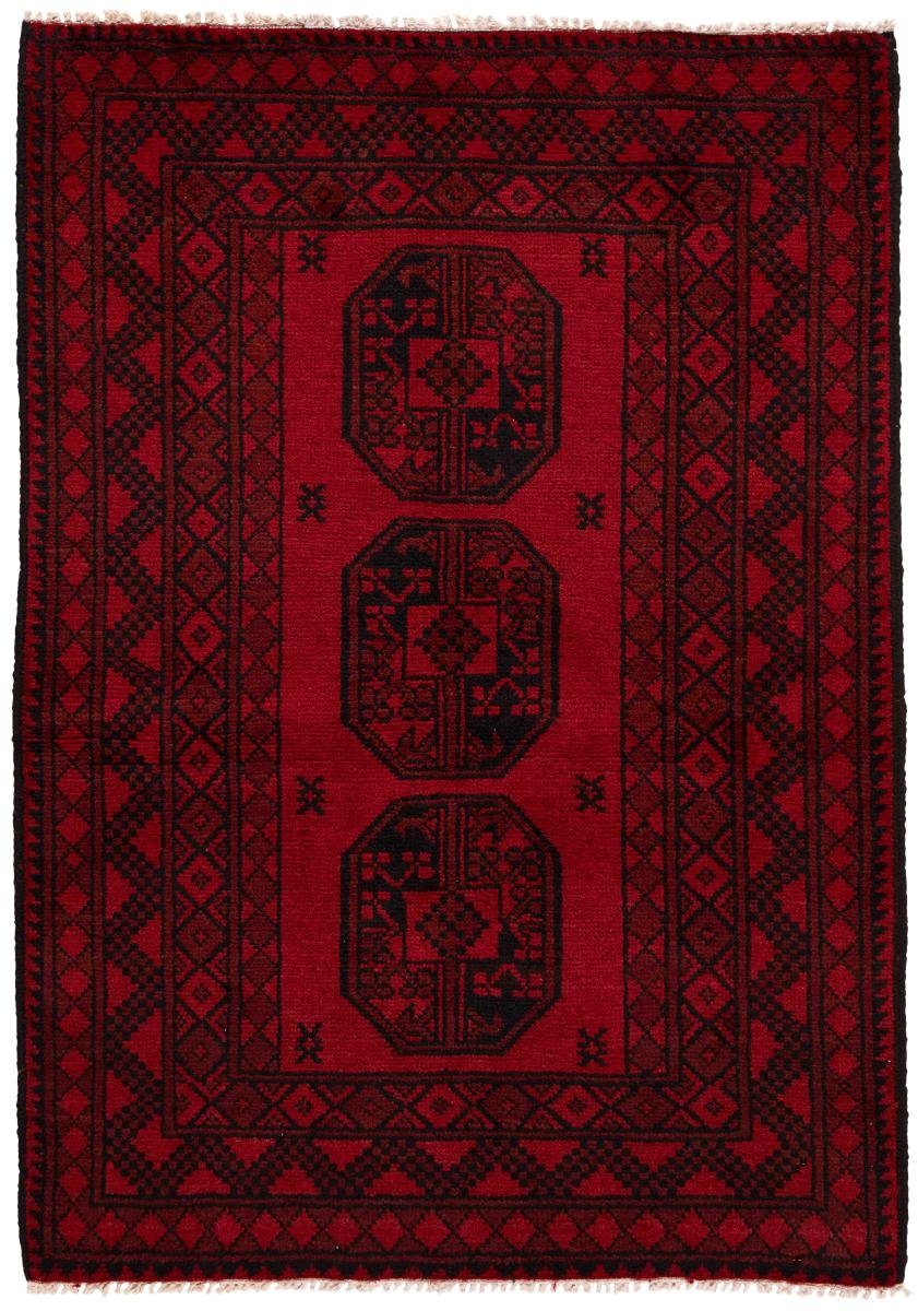 Orientteppich Afghan Akhche 101x142 Handgeknüpfter Orientteppich, Nain Trading, rechteckig, Höhe: 6 mm