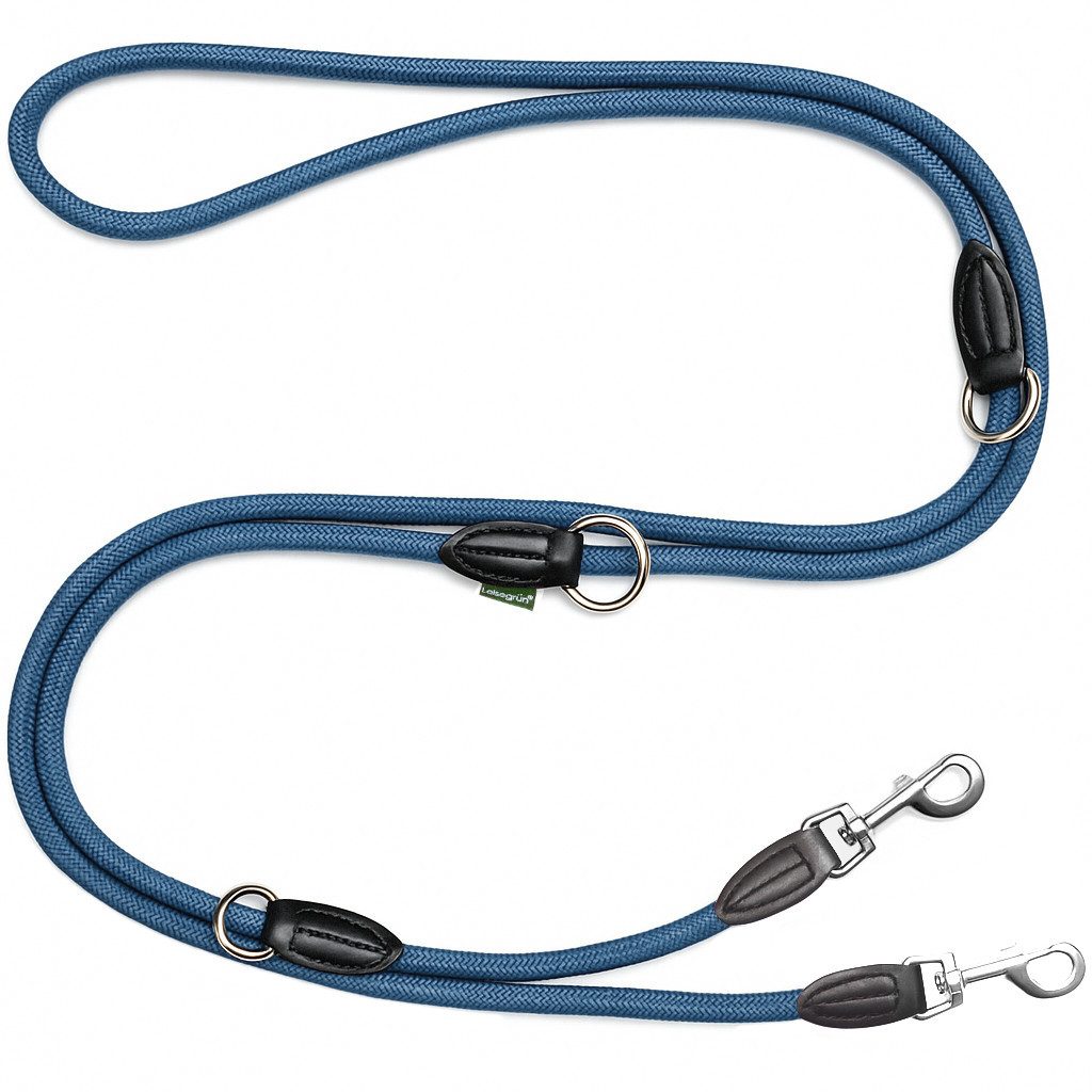 Leisegrün Hundeleine für große Hunde, 3m, 3-fach verstellbar, Nylon, Doppelleine für 2 Hunde, Führleine, Freihandleine, Trainingsleine