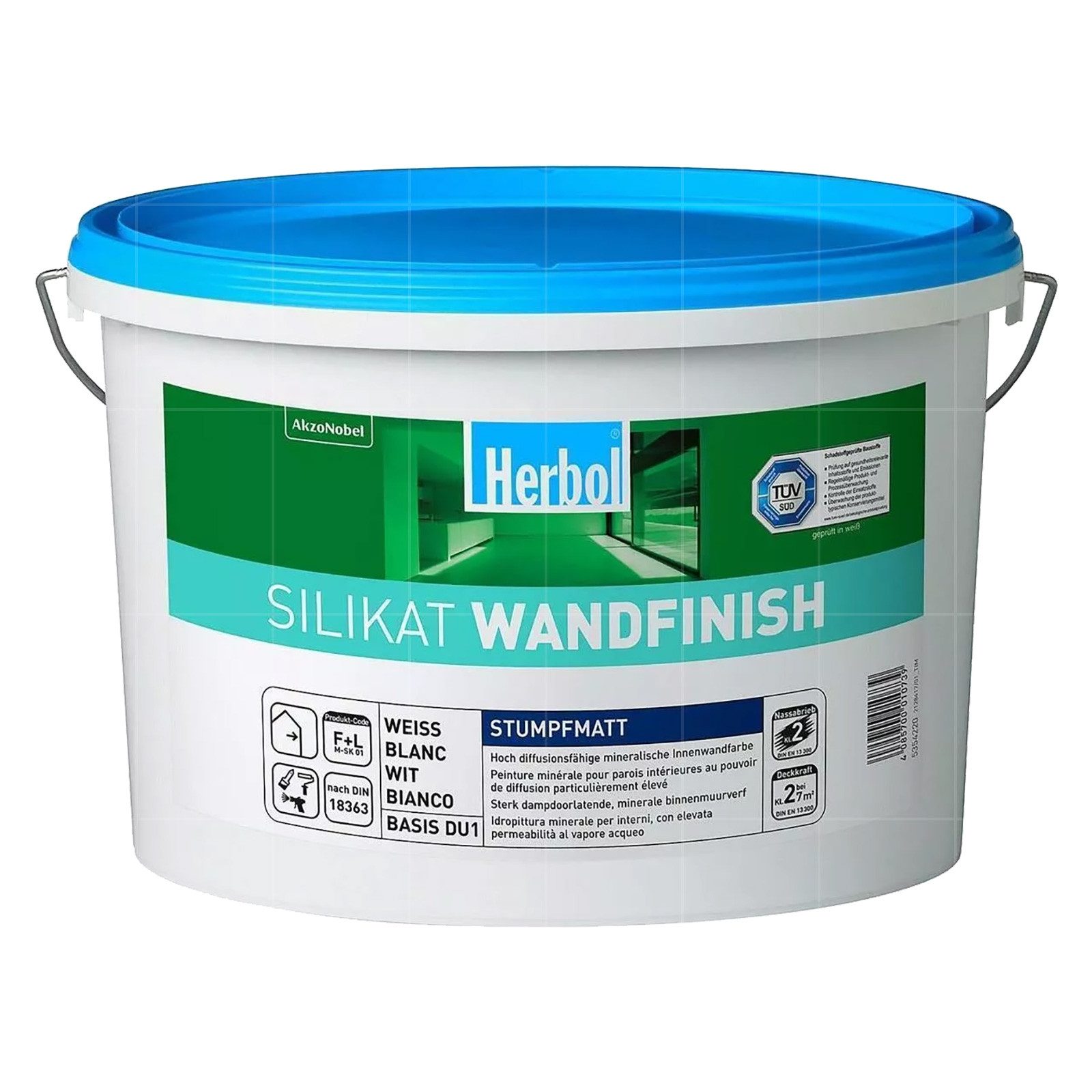 Herbol Wandfarbe Silikat Wandfinish - 12.5 Ltr (Weiss)