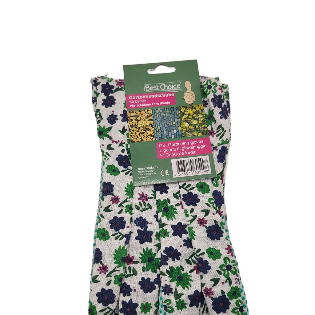 Best Choice Gartenhandschuhe Gartenhandschuhe Damen bunt bedruckt Blumenmotive Gartenarbeit ABS