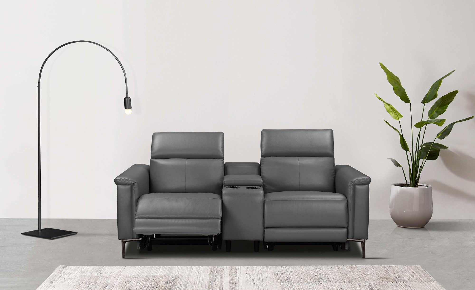 OTTO home 2-Sitzer LUND, Kinosofa, Relaxfunktion, TV-Sessel, manuell/elektrisch (USB-A), Kopfteilverstellung, Getränkachhalter, u. Staufach