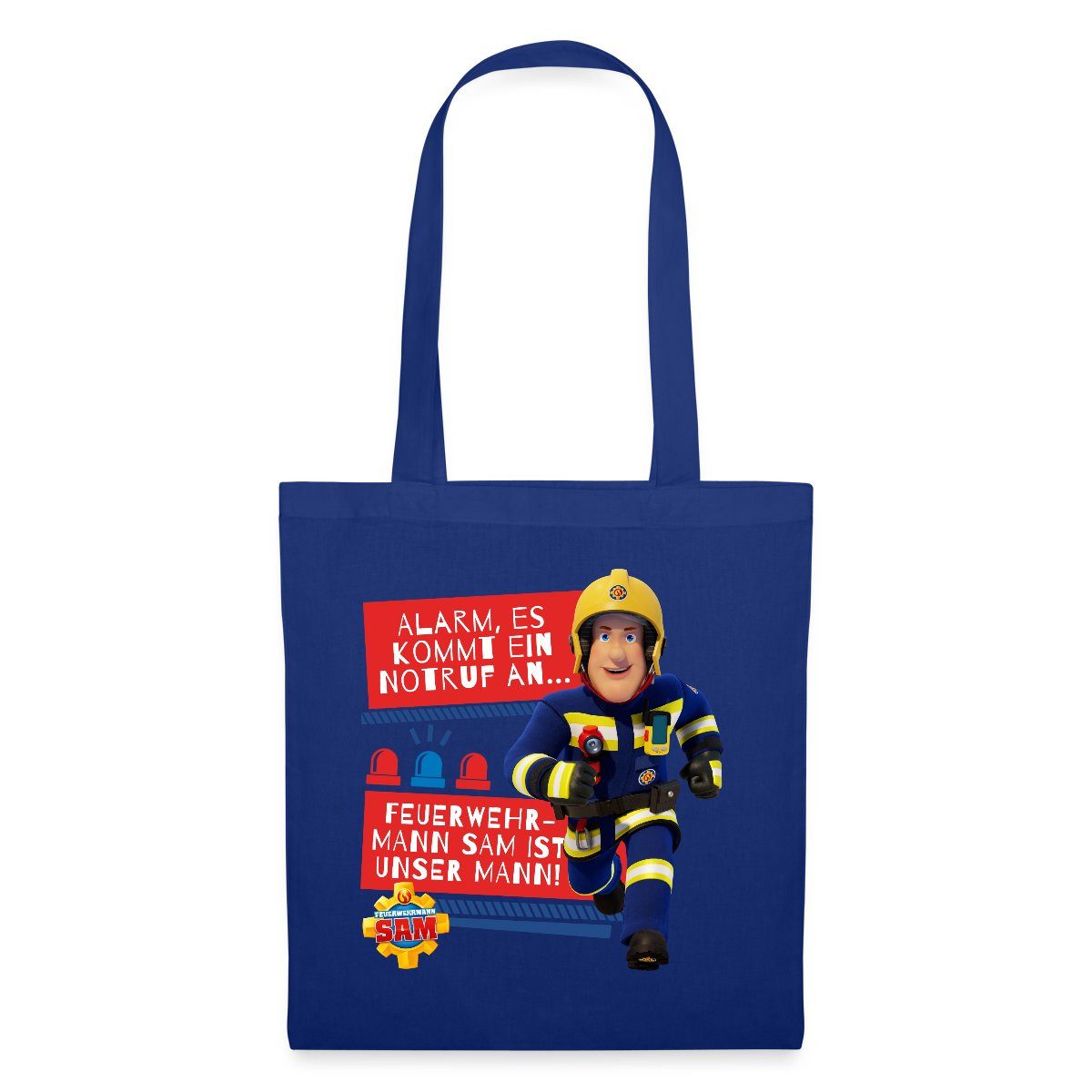 Spreadshirt Henkeltasche Feuerwehrmann Sam™ Mit Text Vom Intro-Song Stoffbeutel (1-tlg)