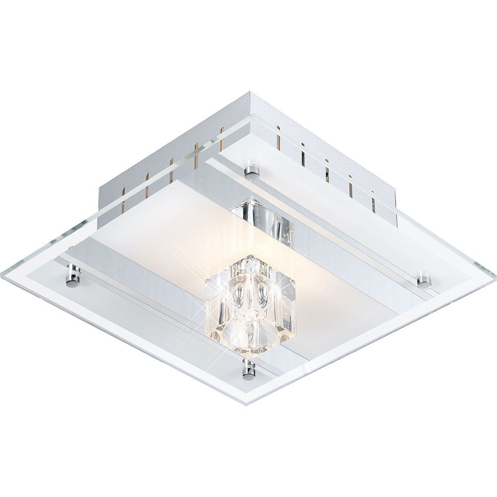 Esto Deckenleuchte, Leuchtmittel nicht inklusive, Deckenleuchte Deko Metall lackiert Spiegel Glas satiniert ESTO