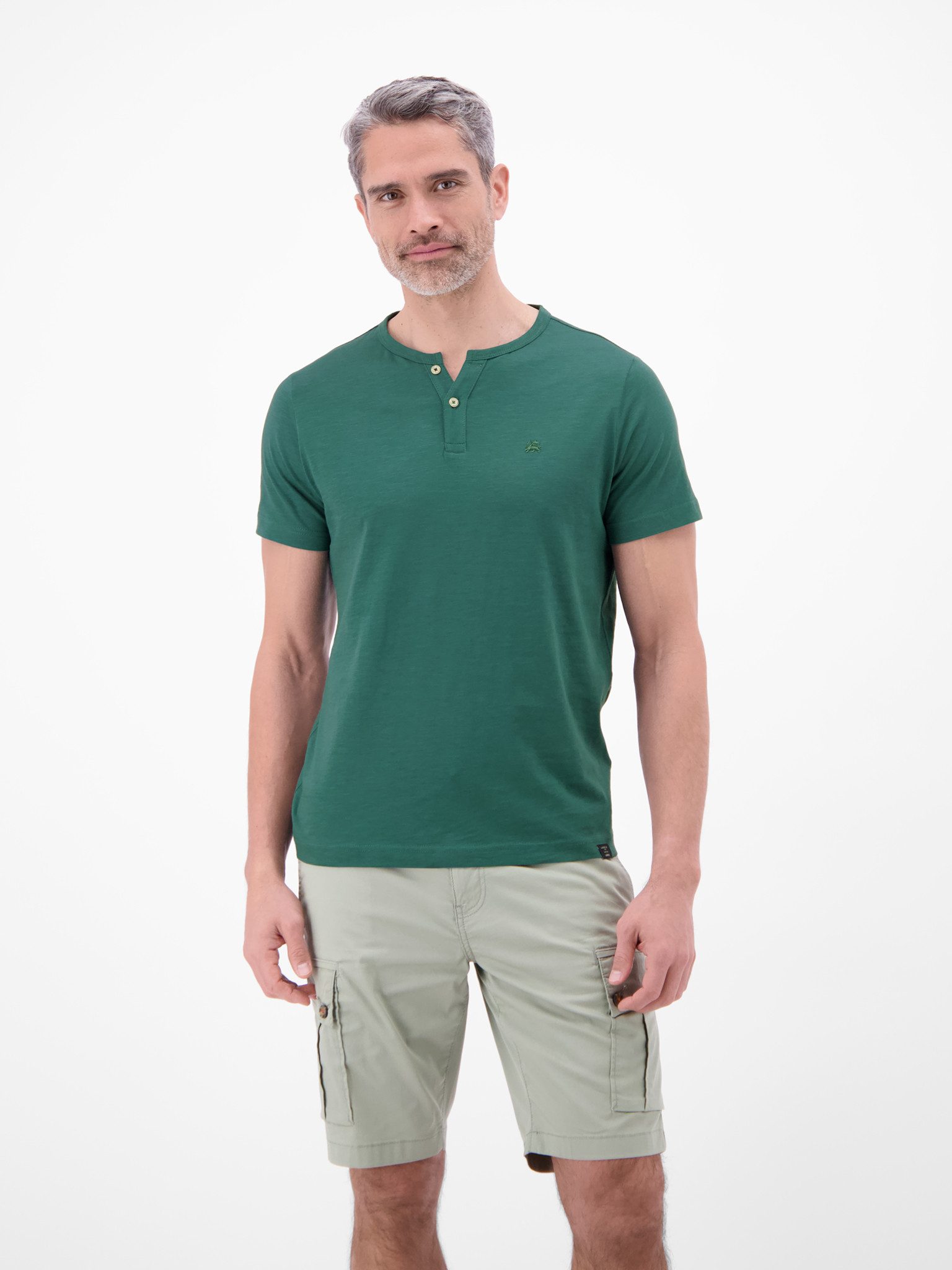 LERROS Kurzarmshirt mit Serafino-Kragen günstig online kaufen