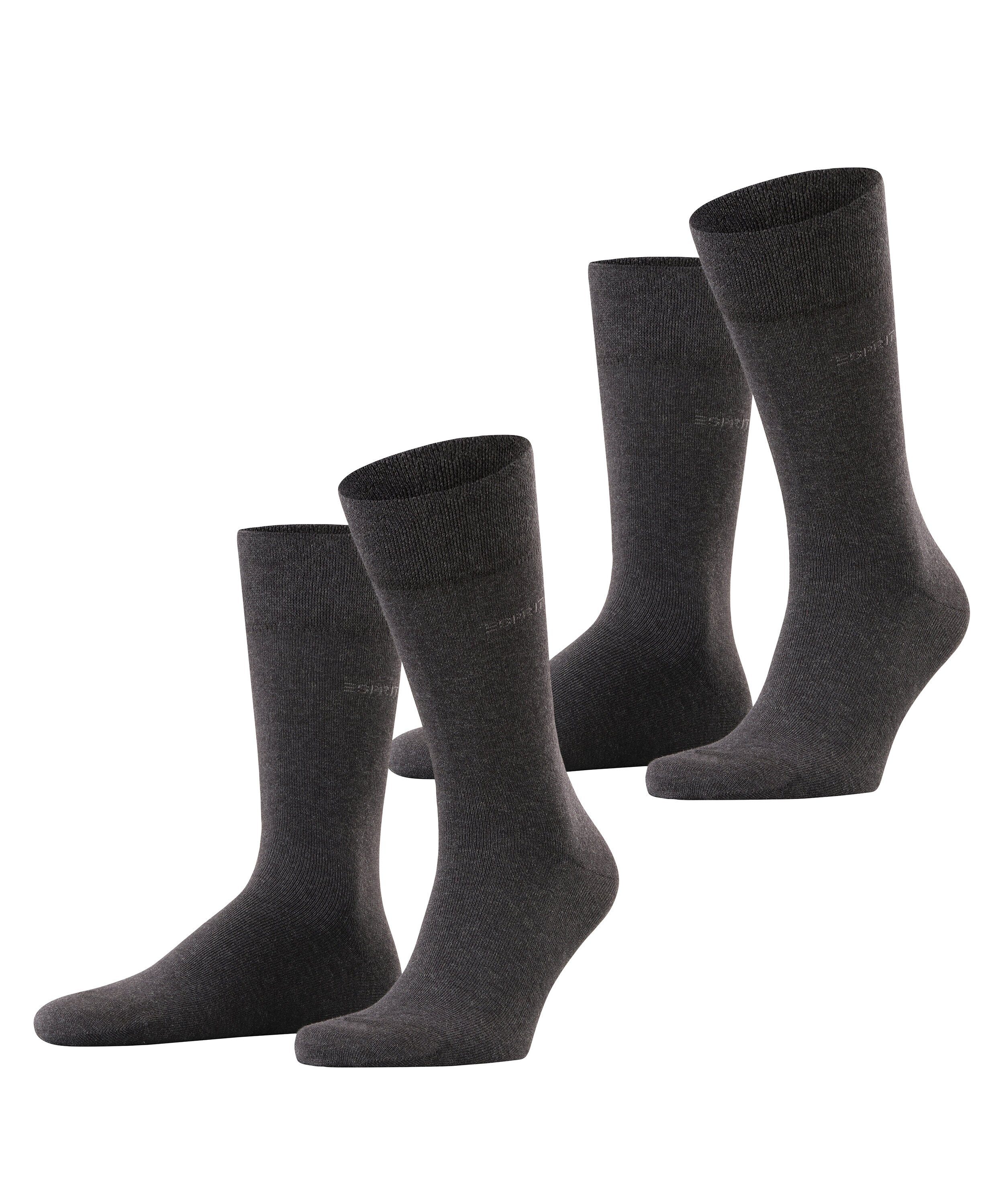 Esprit Socken "Basic Easy", (2 Paar, 2er Pack), breiter Komfortbund, Doppel günstig online kaufen