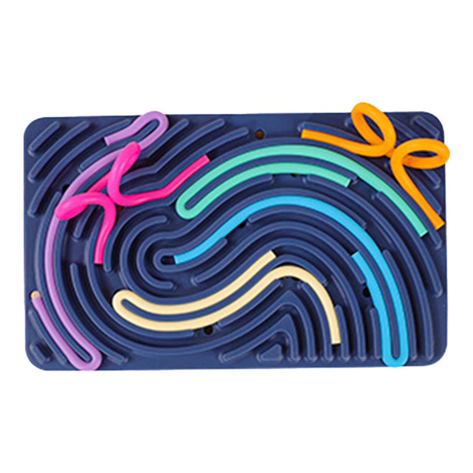 Jumpeak Lernspielzeug Sensory Activity Board Spielzeug,Doppelseitiges Silikon,Rechteckig (Sensorisches Druckpanel + Silikonstreifen (12 Stück), Sensorisch taktile Spielzeuge,Entwicklung der motorischen Fähigkeiten