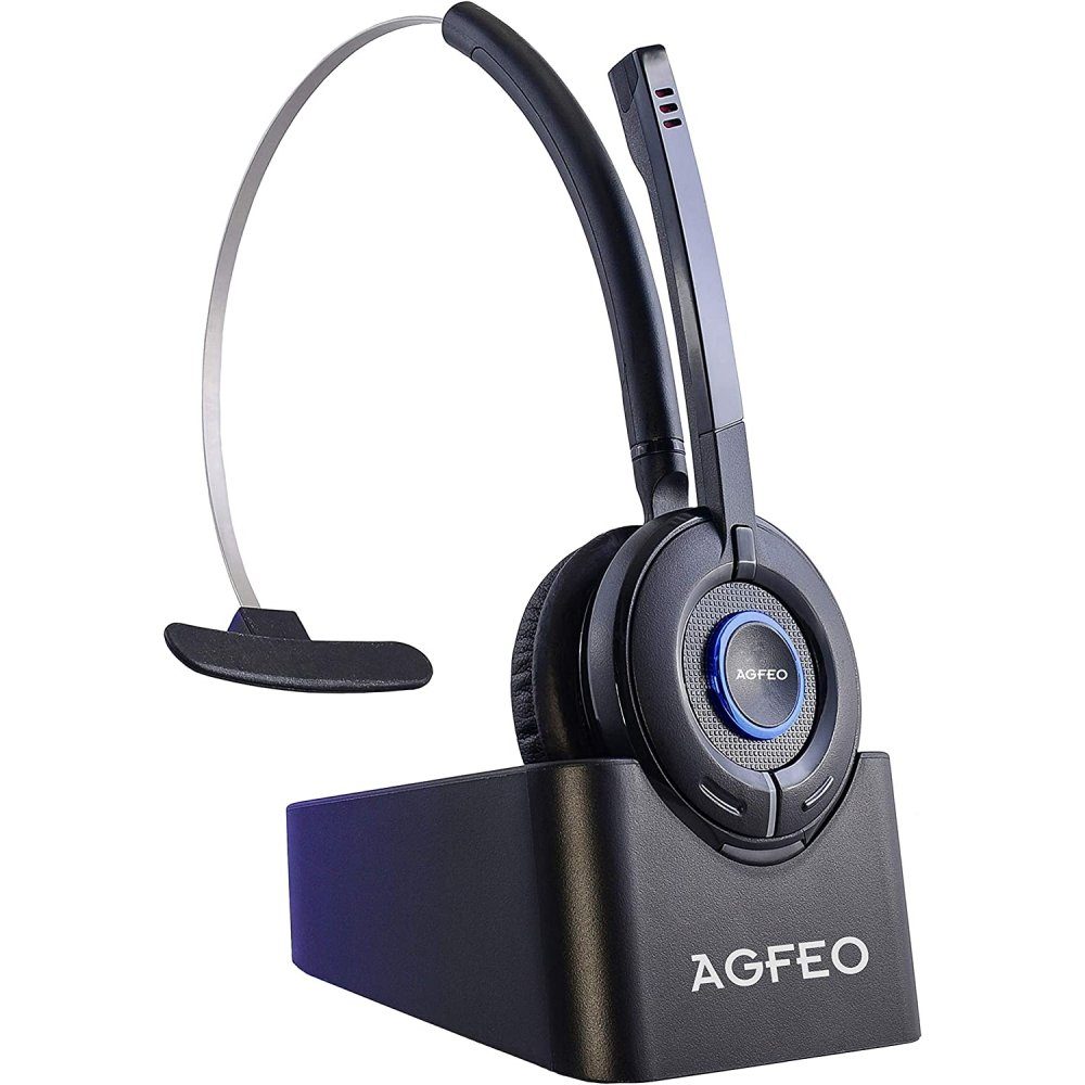 Agfeo DECT - DECT kabellos schwarz Headset On-Ear IP - Headset - - Kopfhörer 