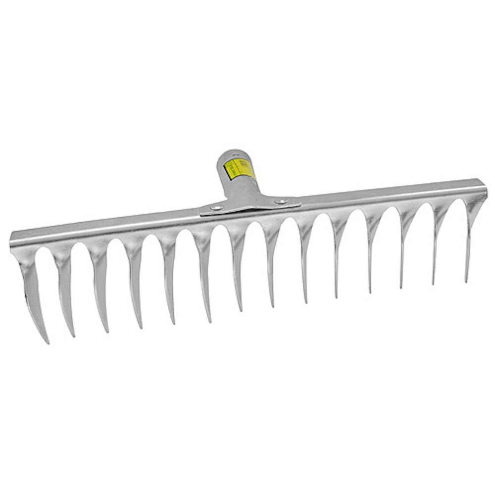 Gartenrechen Harke r108a.wh, 16 Zinken, für Rasen, mit Griff