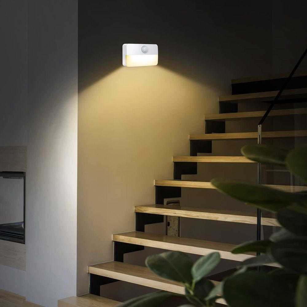 JOYOLEDER LED Nachtlicht Weiß Schlafzimmer/Flur/Treppenhaus für Bewegungsmelde, Nachtleuchte, Nachtlampe