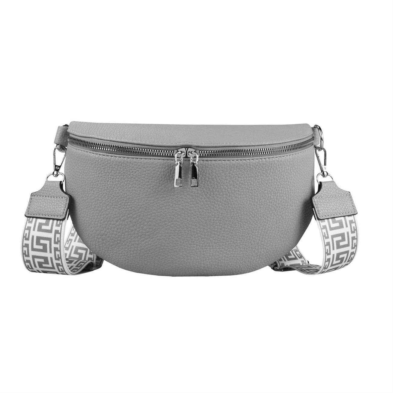 ITALYSHOP24 Bauchtasche Damen Gürteltasche Umhängetasche CrossBody CrossOver, Bodybag, Brusttasche, Hüfttasche, Muster Taschengurt, leicht Gewicht