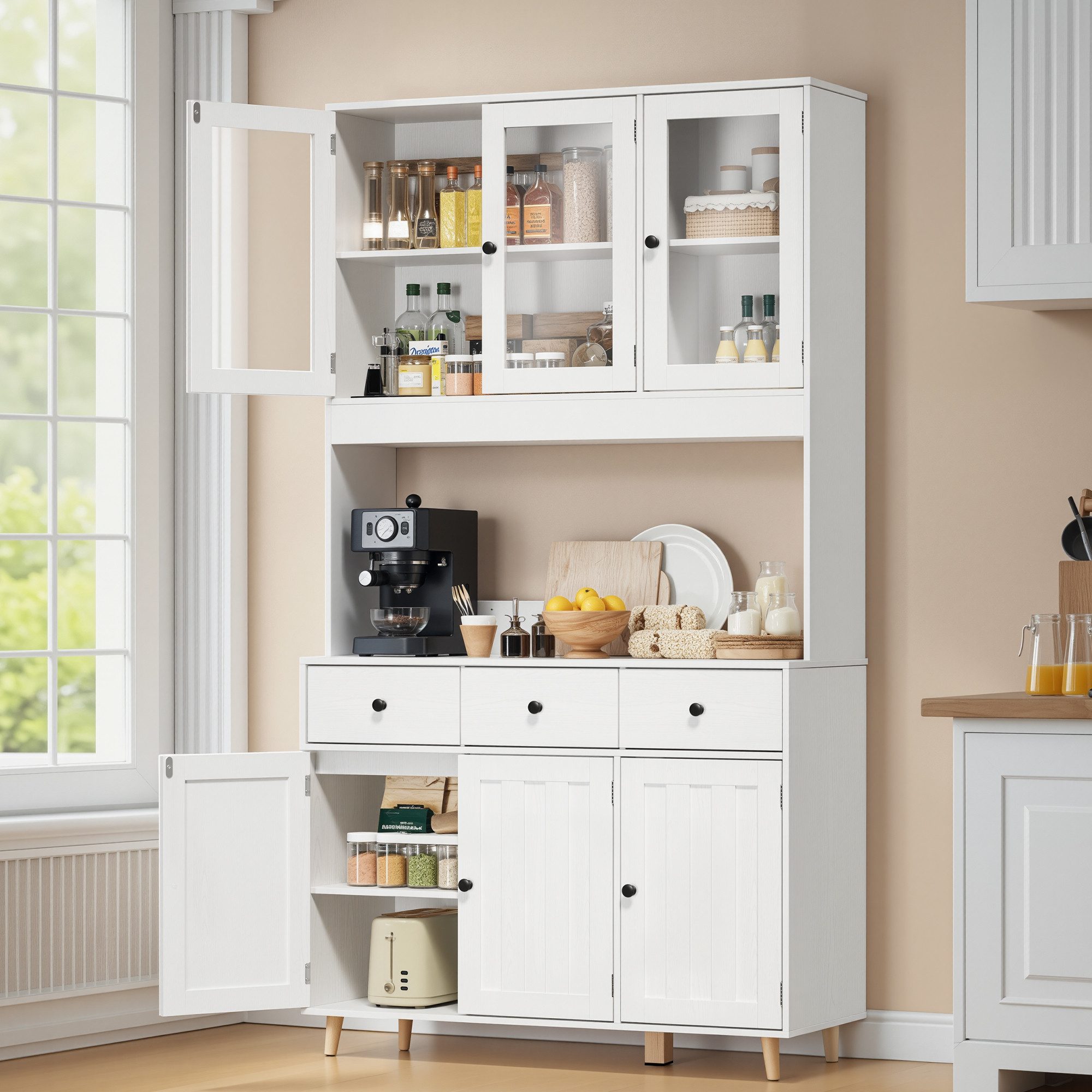 Bealife Sideboard Küchenschrank mit Arbeitsplatte und günstig online kaufen