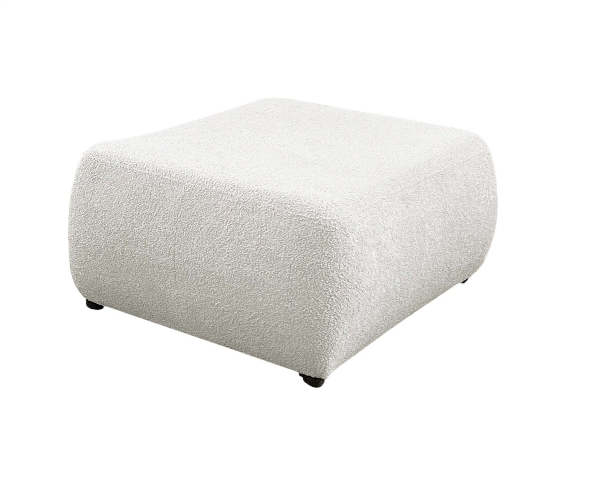 Fun Möbel 3-Sitzer Schlafsofa ANIKE 3-Sitzer inkl. Hocker Bouclestoff Now or Never, Sofa 3-Sitzer und Polsterhocker, mit Bettkasten