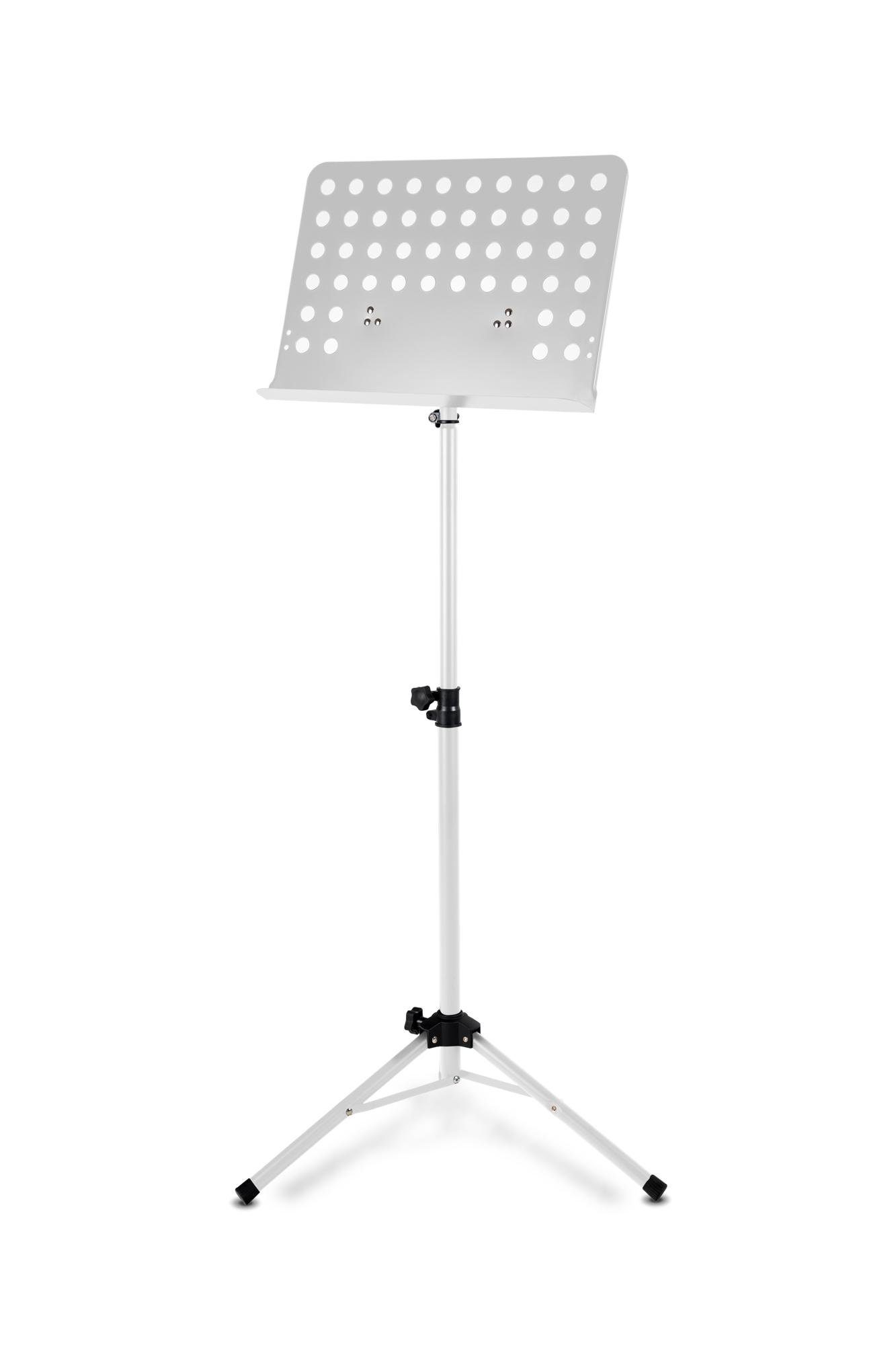 Classic Cantabile Notenpult Metall Orchesterpult Lochblech, Robuste, dreibeinige Rohrkonstruktion