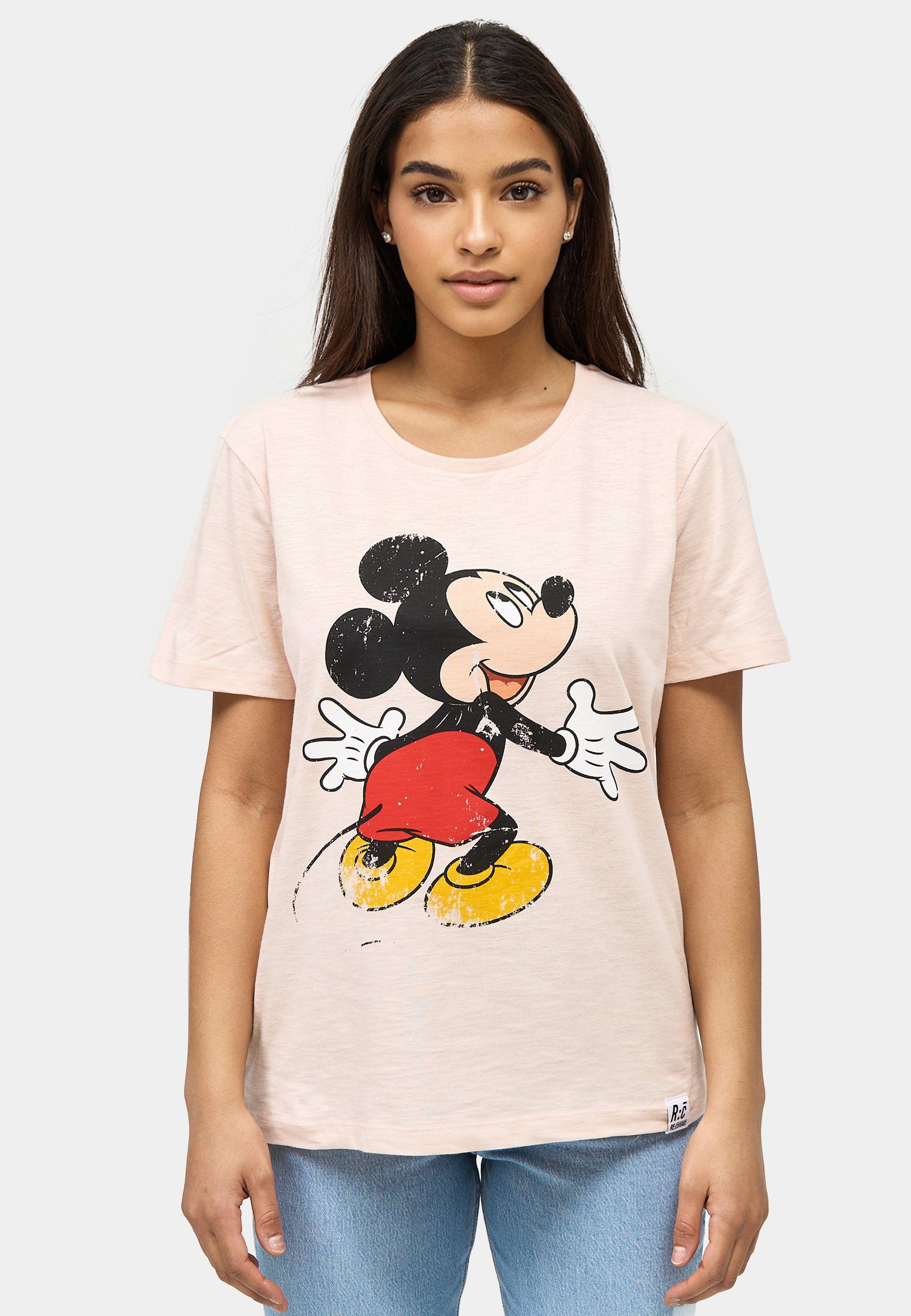 Recovered T-Shirt Mickey Mouse GOTS Hug Pink Bio-Baumwolle zertifizierte
