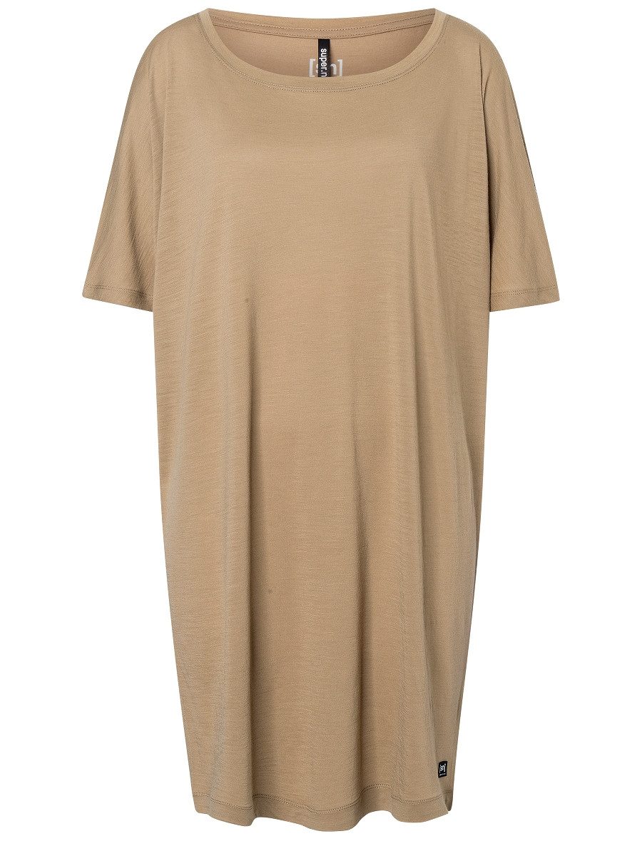 SUPER.NATURAL Sweatkleid kurz, Damen, atmungsaktiv, Merino LAGUNA DRESS casual
