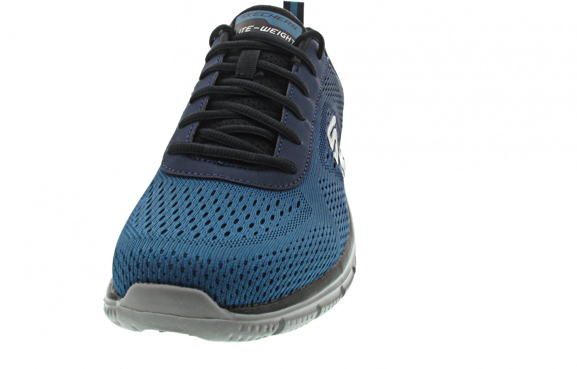 navy/blue Skechers Foam Sneaker Track-Ripkent Memory