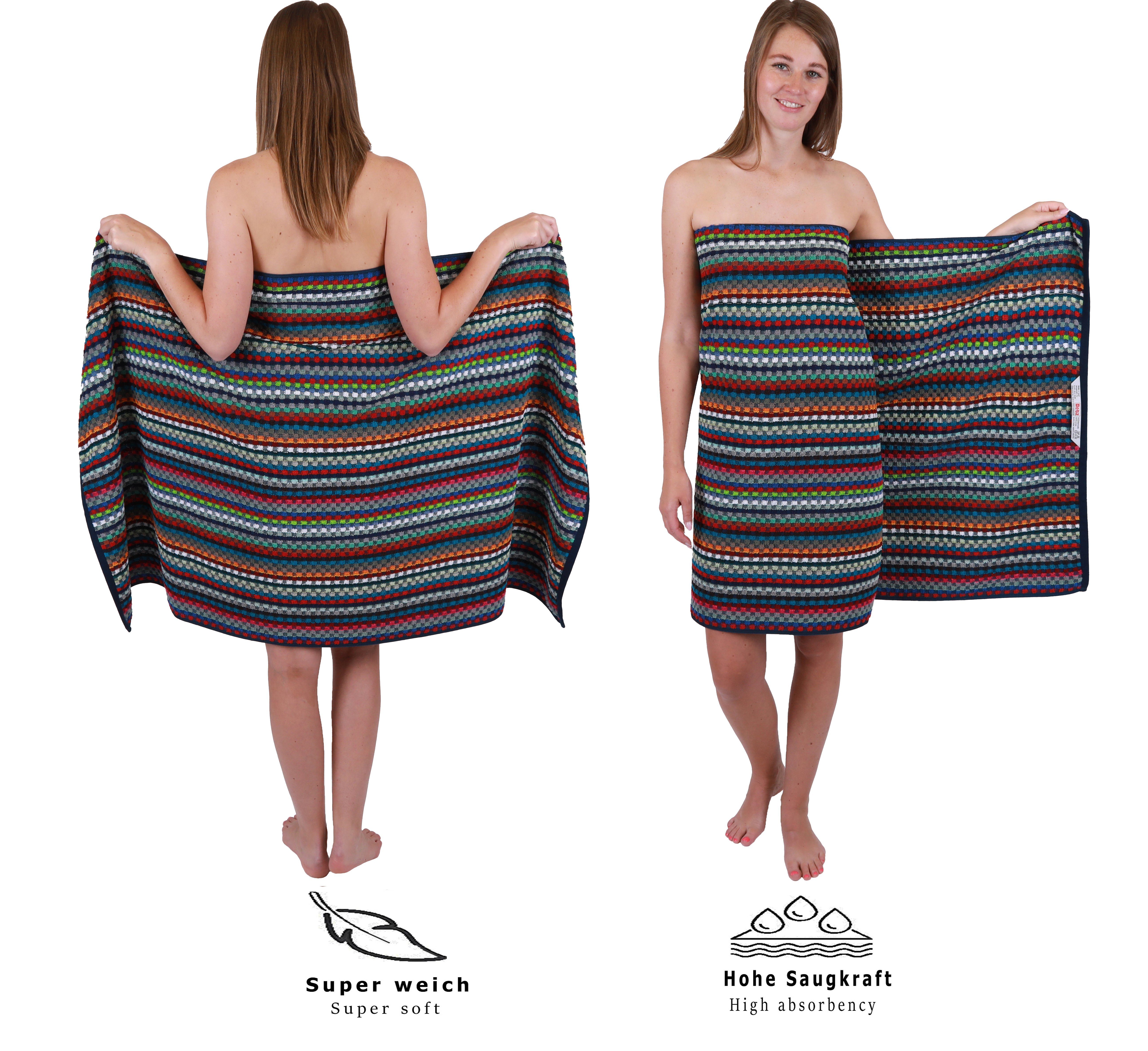 Betz Badetuch 2 Stück XXL Duschtücher Karo BUNT