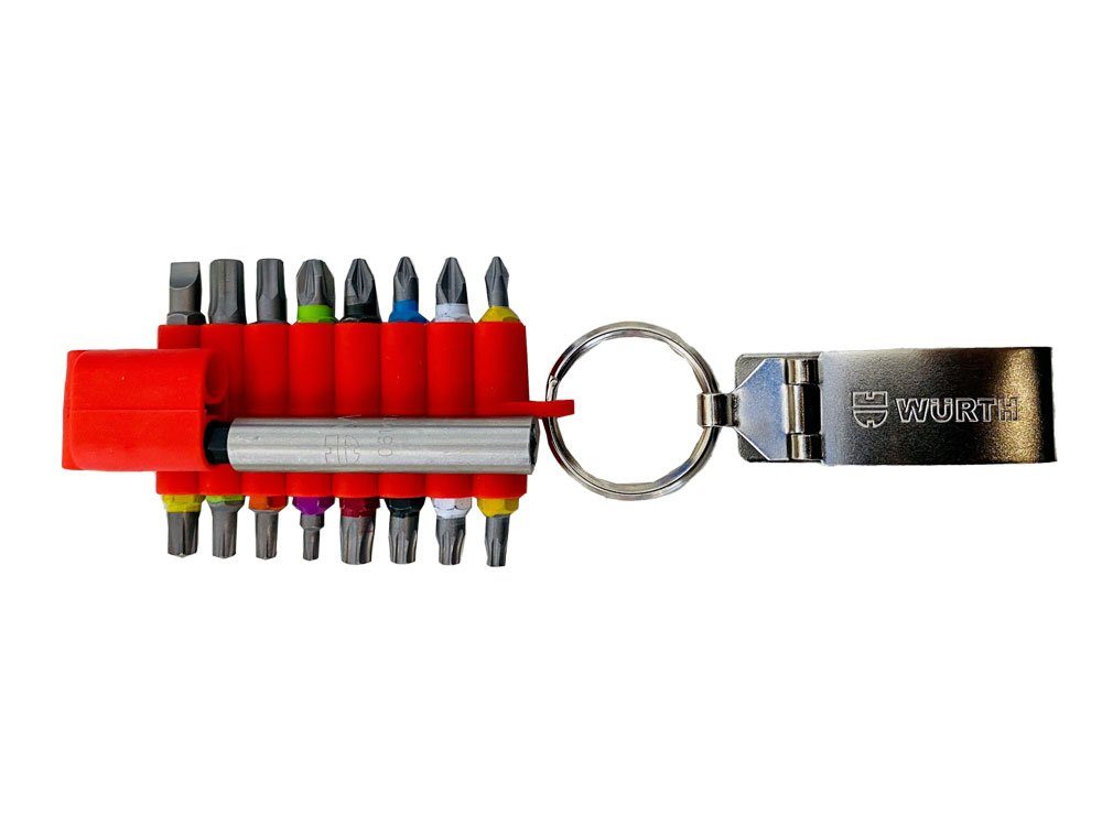 Würth Bit-Set Würth Bit-Set mit Metall-Gürtelclip 17-teilig; 1/4" Aufnahme, 17-St.