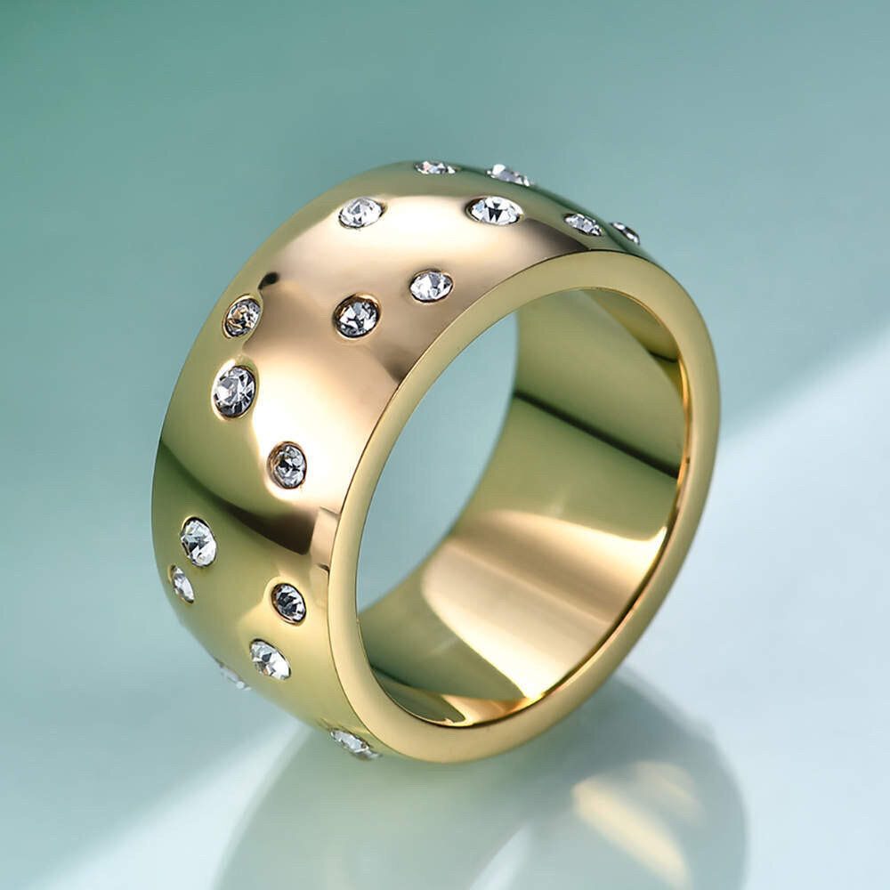 ROUGEMONT Goldring Funkelnder Damen Statement Ring günstig online kaufen