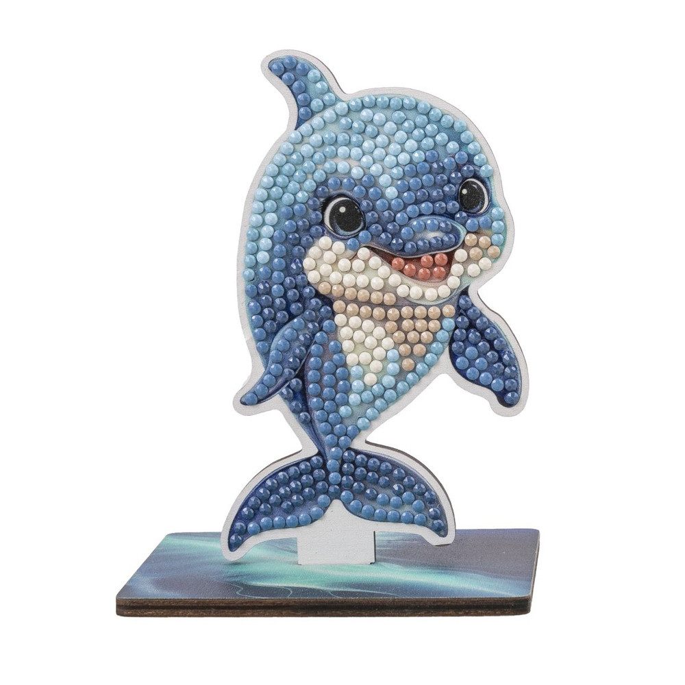 CRAFT Buddy Kreativset Crystal Art Buddies - Steckfigur Delfin