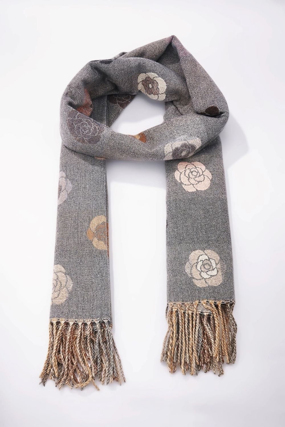 Goodman Design XXL-Schal Schal mit floralem Muster und weicher Wollmischung, Weich, wärmend und angenehm zu tragen