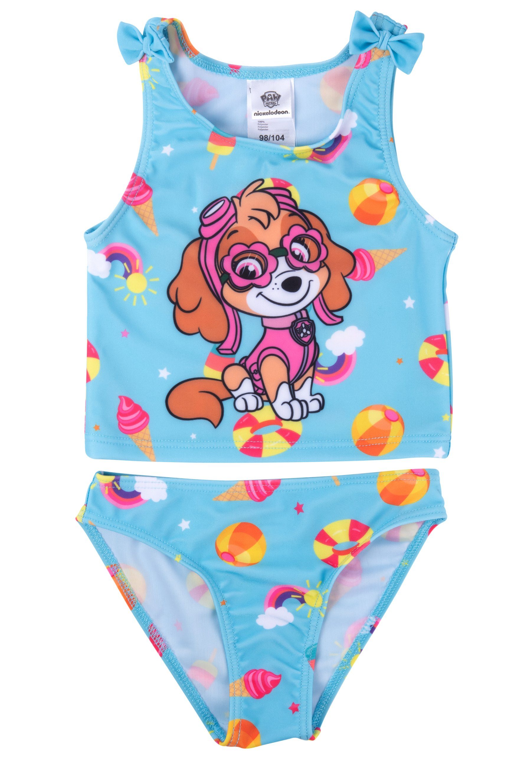 United Labels® Tankini Paw Patrol - Skye - mit Schleifchen und allover print