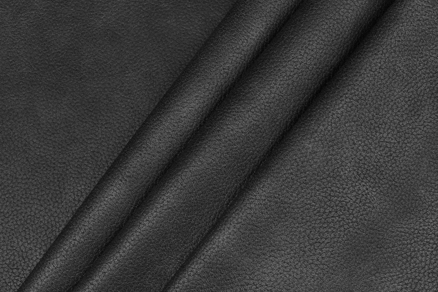 Stofferia Stoff Kunstleder Büffelleder Imitat Teflon Montana Schwarz, Meterware