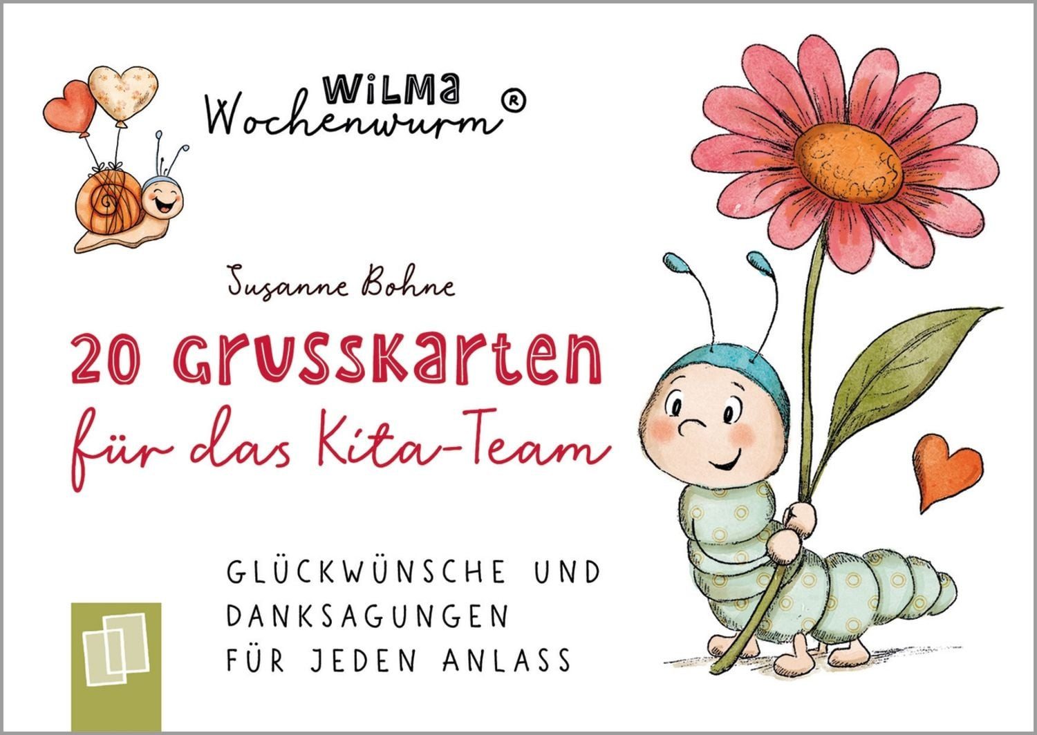 Wilma Wochenwurm - 20 Grußkarten für das Kita-Team / diverse
