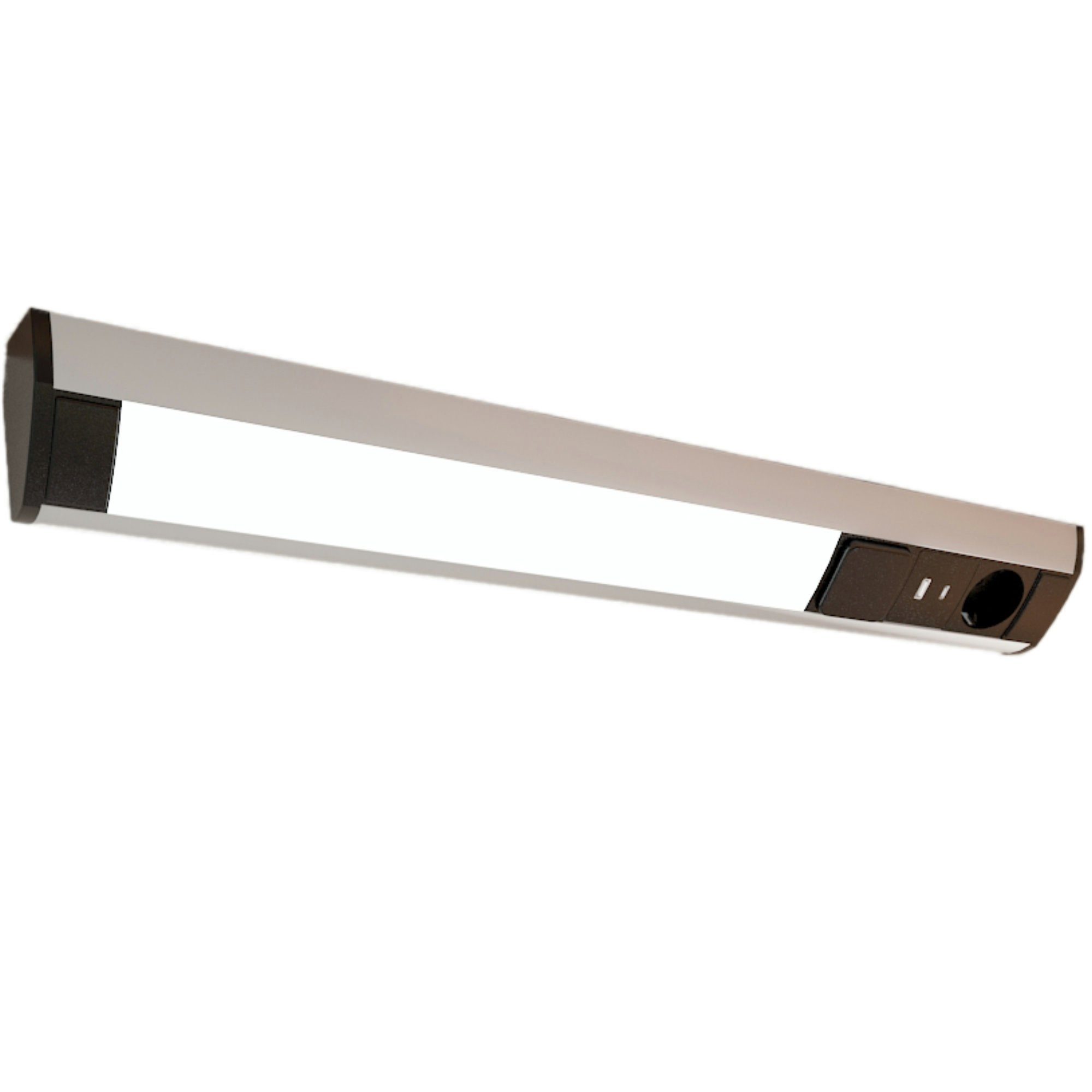 kalb LED Unterbauleuchte LED Unterbauleuchte mit Schalter u. 230V Steckdose USB-Port Typ A u. C, Kippschalter, Warmweiß
