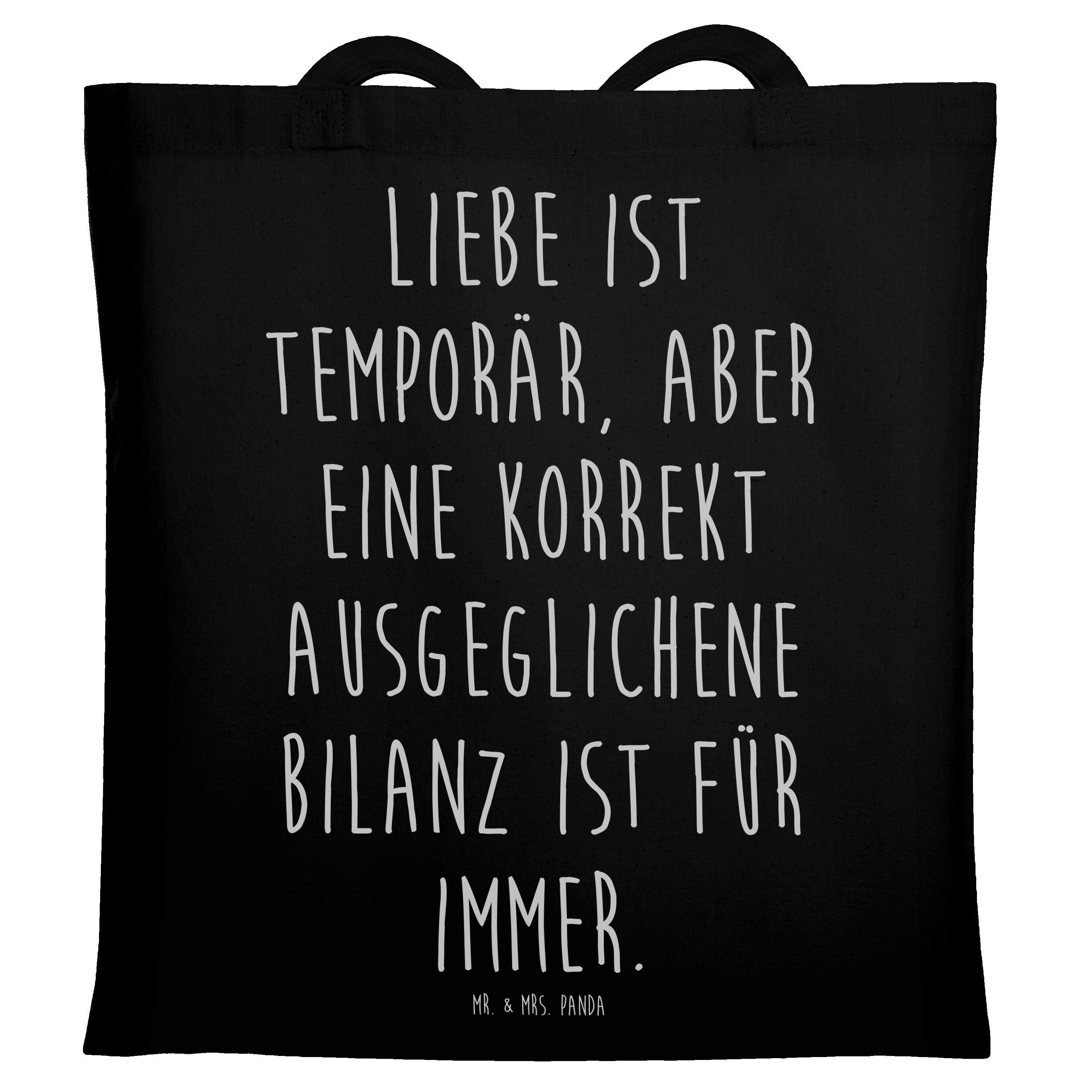 Tragetasche Liebe ist temporär, aber eine korrekt ausgeglichene Bilanz ist für im
