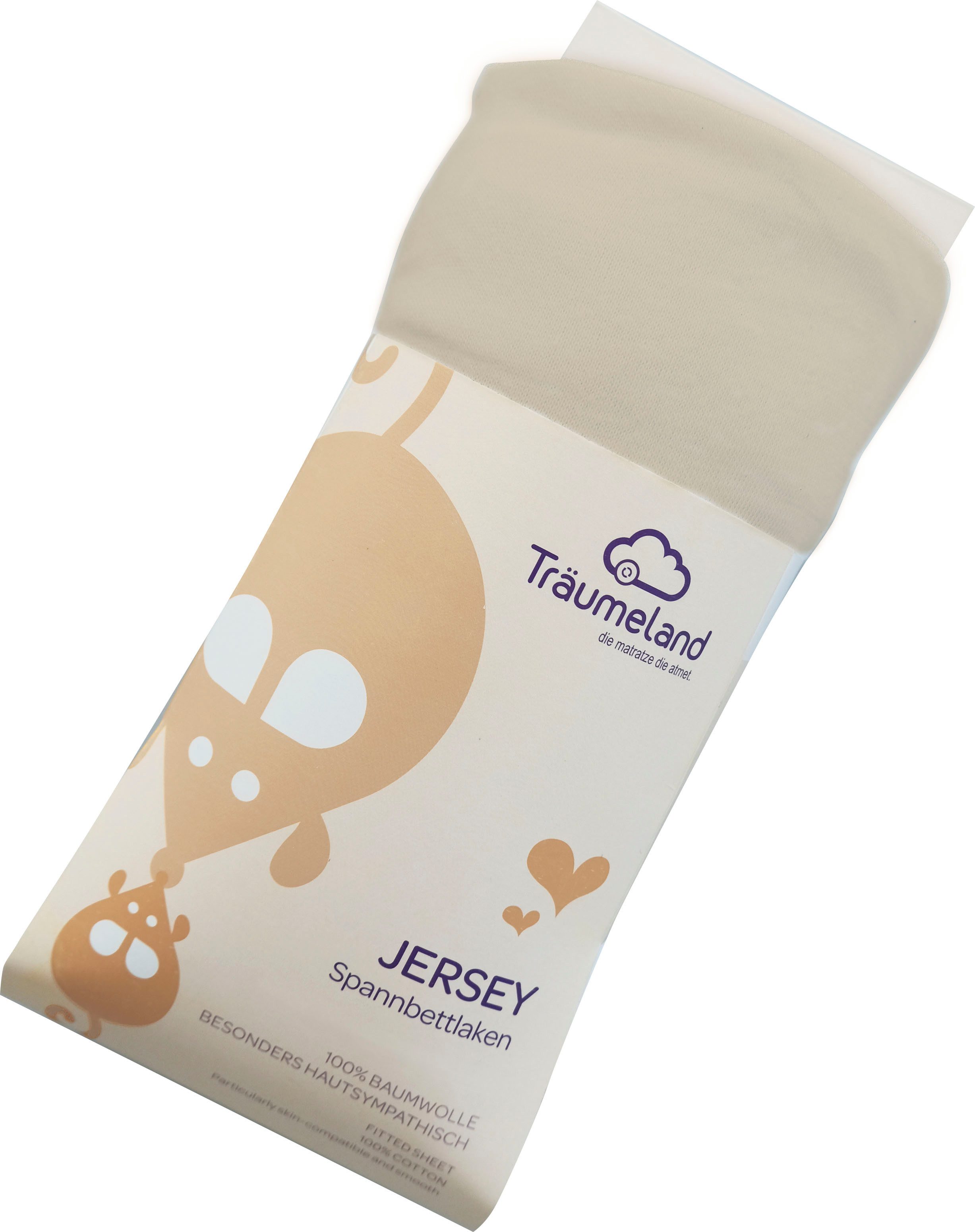 Träumeland Bettlaken kuschelweiches Spannbetttuch Jersey für günstig online kaufen