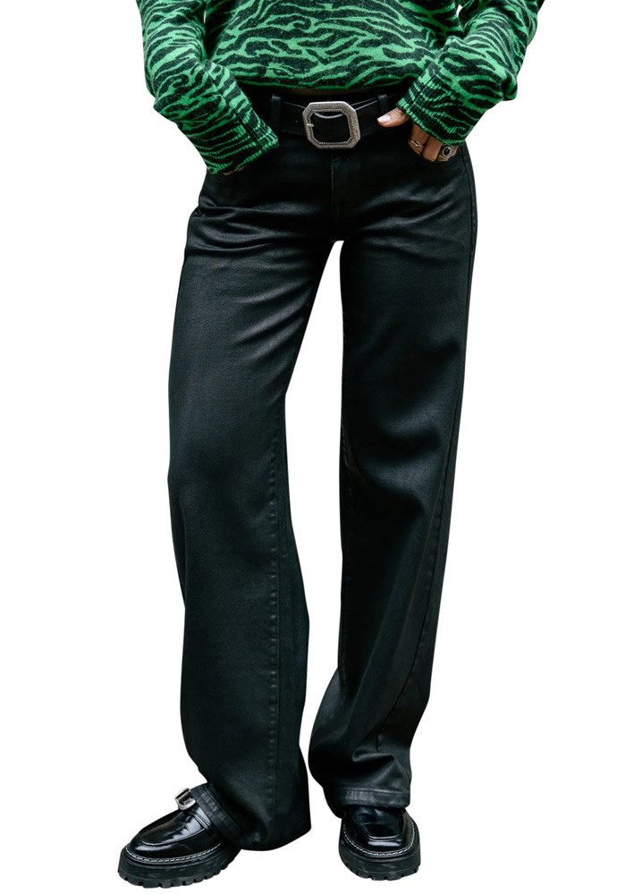 Freeman T. Porter Schlaghose Agatha Plated Gürtel nicht im Lieferumfang! di günstig online kaufen