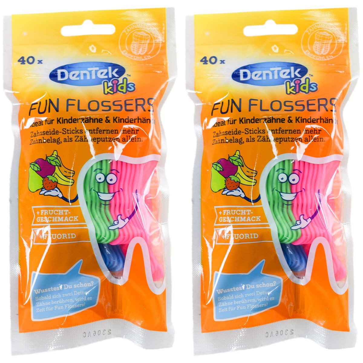 Zahnseide-Stick DenTek Kids Fun Flossers Zahnseide-Sticks 40er 2er-Pack für Kinder