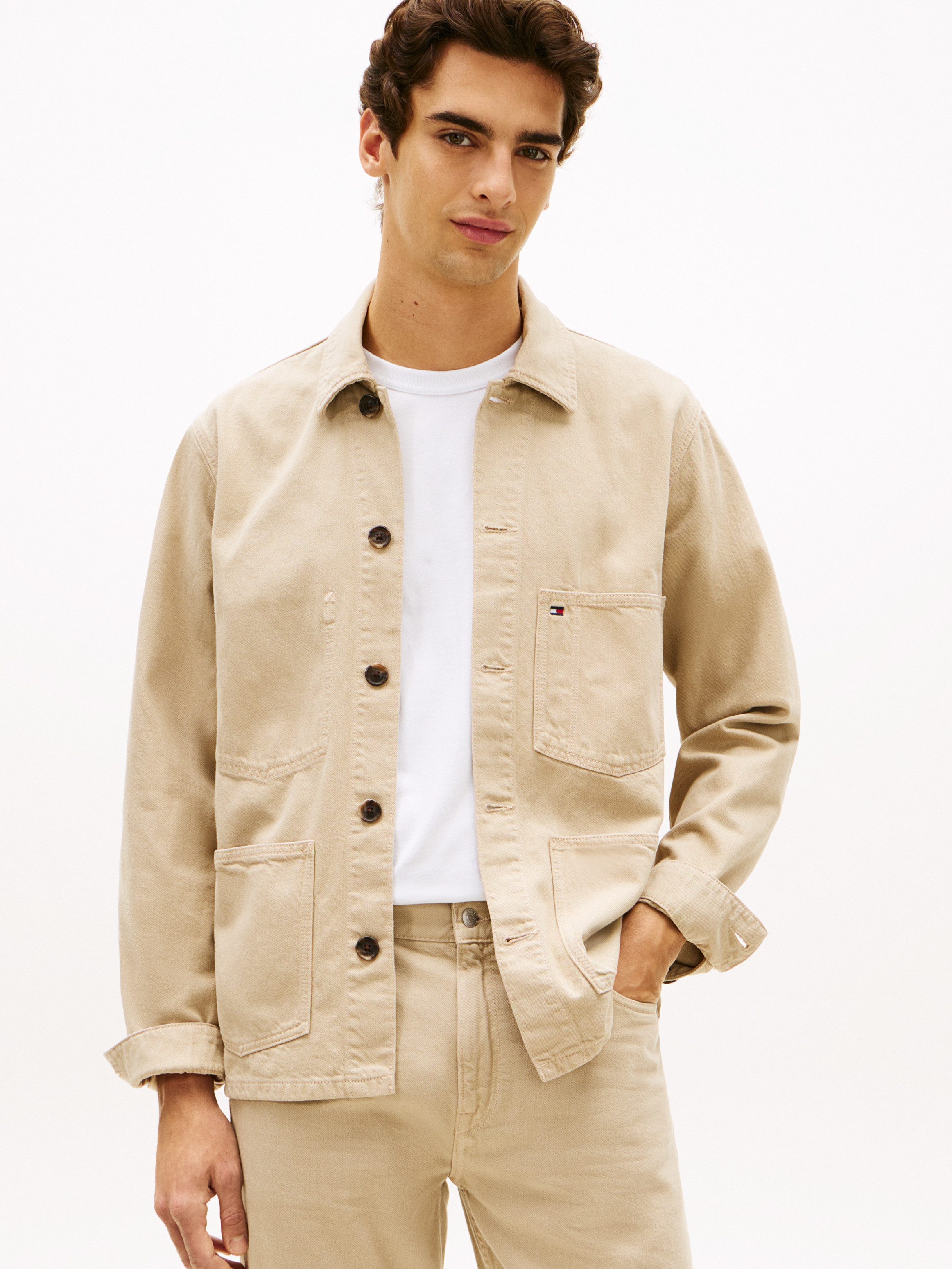 Tommy Hilfiger Hemdjacke CHORE Overshirt Regular fit mit aufgesetzten Taschen