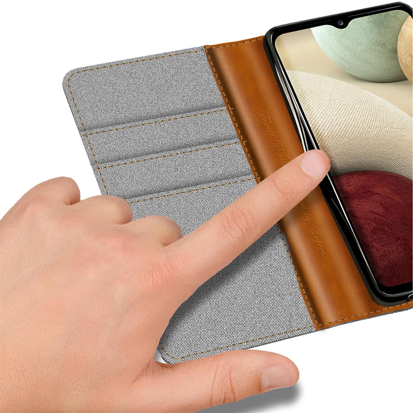 CoolGadget Handyhülle Flip Case Wallet Cover Book Tasche für Samsung Galaxy A02s 6,5 Zoll, Handy Tasche mit Kartenfach Book Schutzhülle