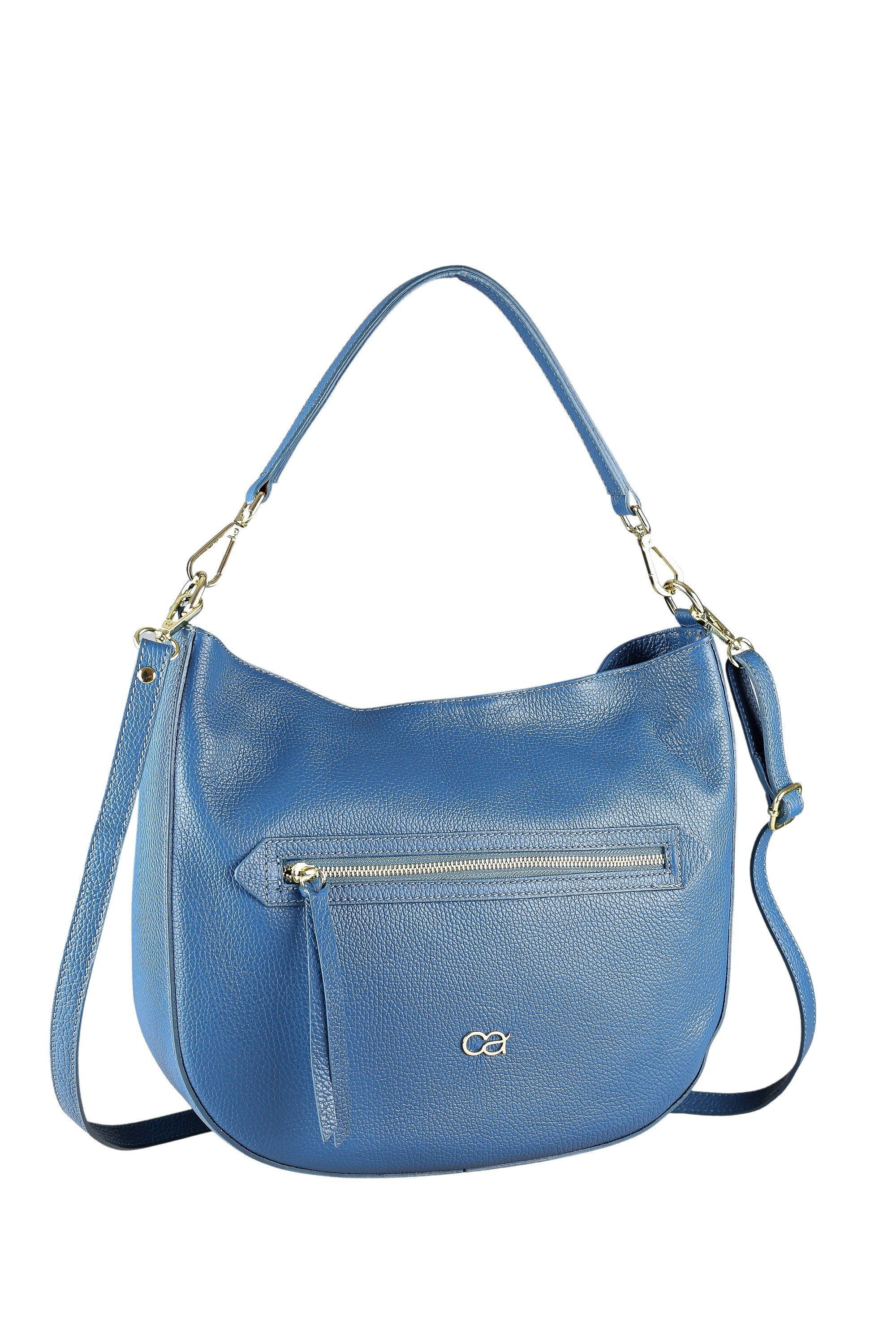 COLLEZIONE ALESSANDRO Schultertasche Summer, aus italienischem Leder blau