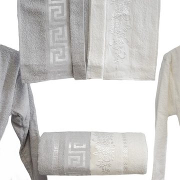ZELLERFELD Herrenbademantel Bademantel Set 20tlg Handtuch Waschlappen aus Baumwolle für Herren