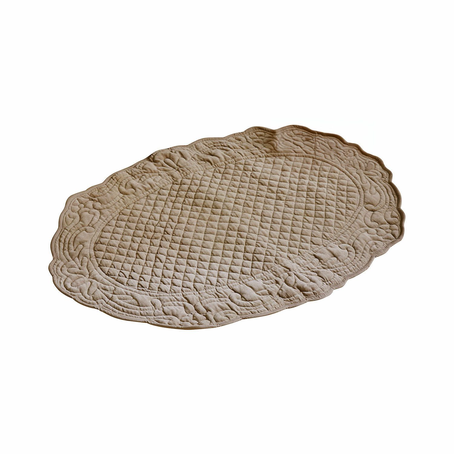 Mirabeau Badematte Badematte Courlevin leinen, Höhe 60.0 mm, 100% Baumwollsamt, Unterseite: Gummi, Wattierung: 100% Polyfasern
