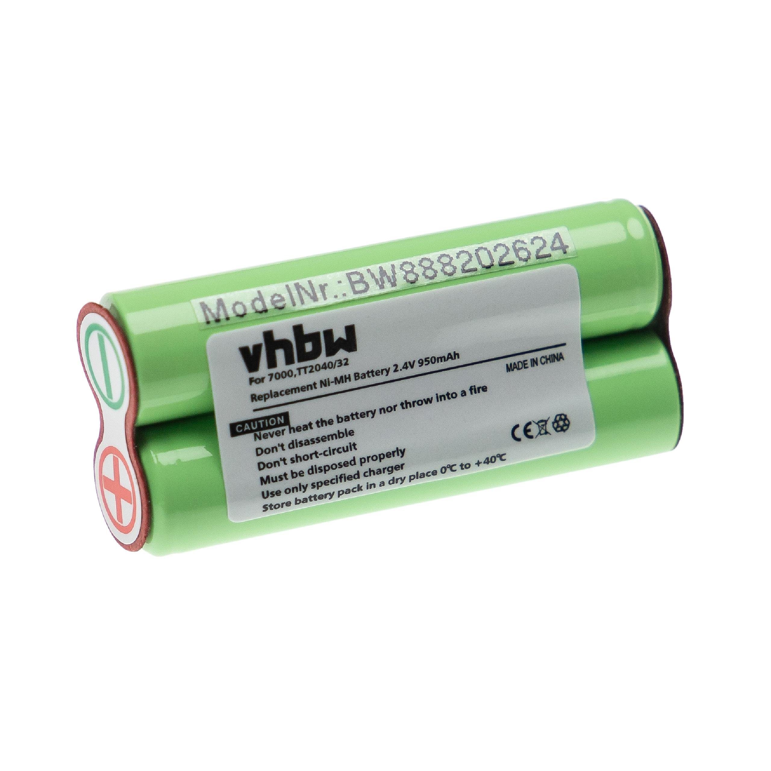 vhbw kompatibel mit Philips Multigroom QG3380, QG3371 Akku NiMH 950 mAh (2,4 V) | Akkus und PowerBanks