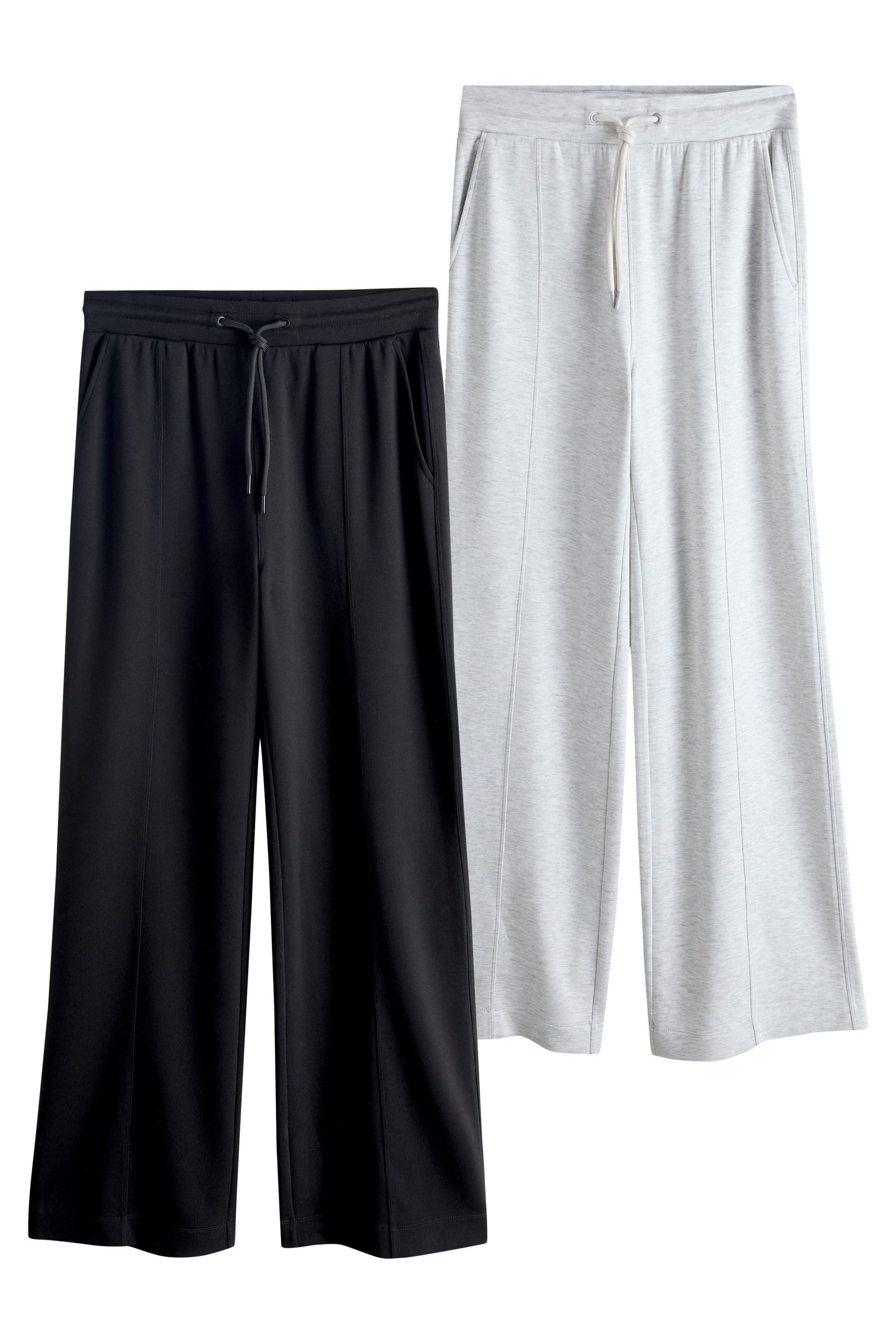 Next Jogginghose Jersey-Jogginghose mit weitem Bein, 2er-Pack (2-tlg)