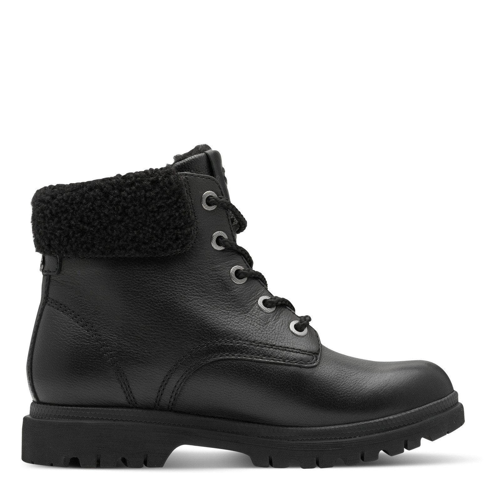 Tamaris Winterboots, Blockabsatz, Schnürboots, Schnürstiefelette mit geprägtem Logo