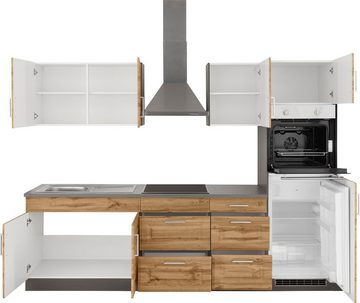 HELD MÖBEL Küchenzeile Stockholm, mit E-Geräten, Breite 270 cm, wahlweise mit Induktionskochfeld