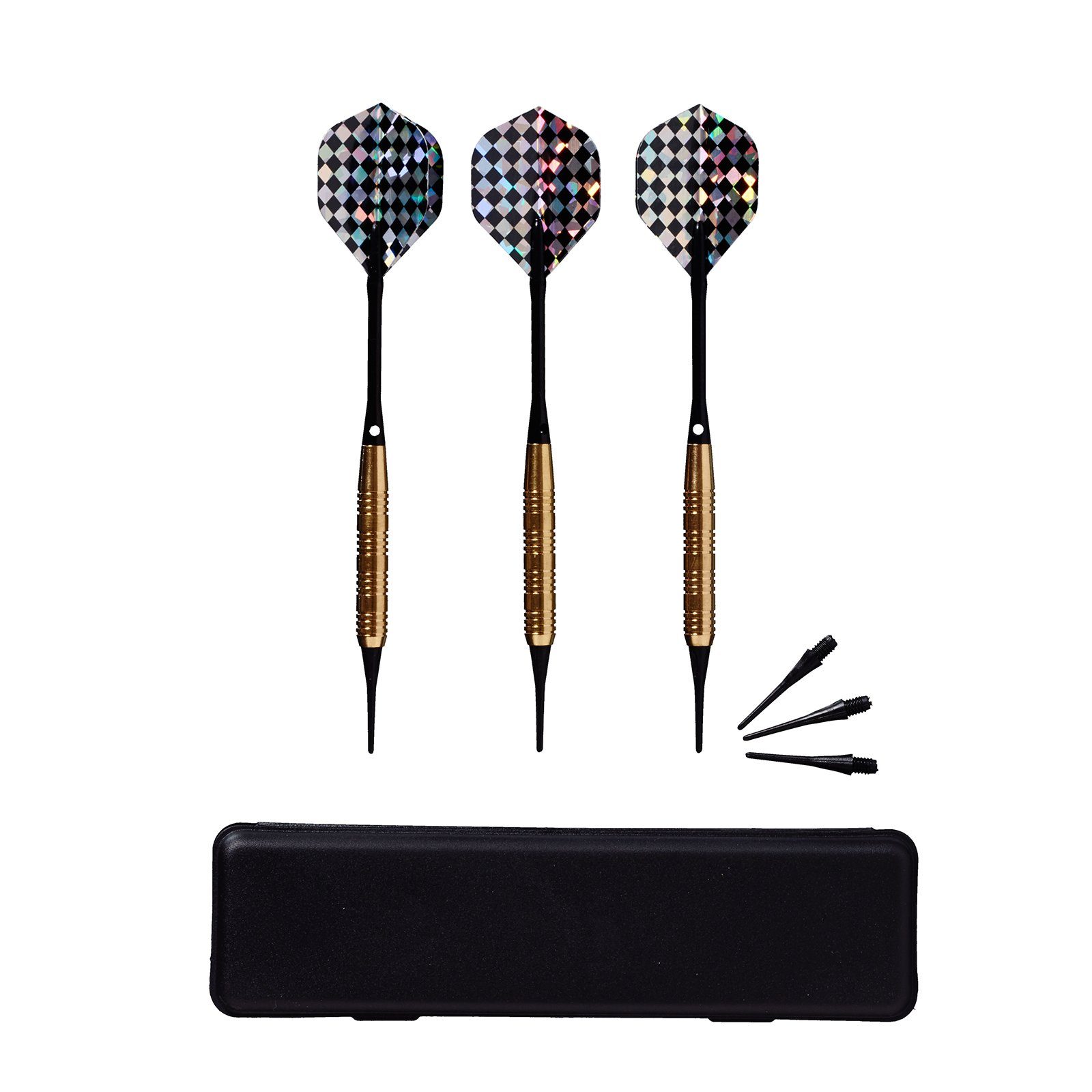 Softdarts Safety Dartpfeile Cavalier, 3 Stück, inklusive Ersatzspitzen und Etui