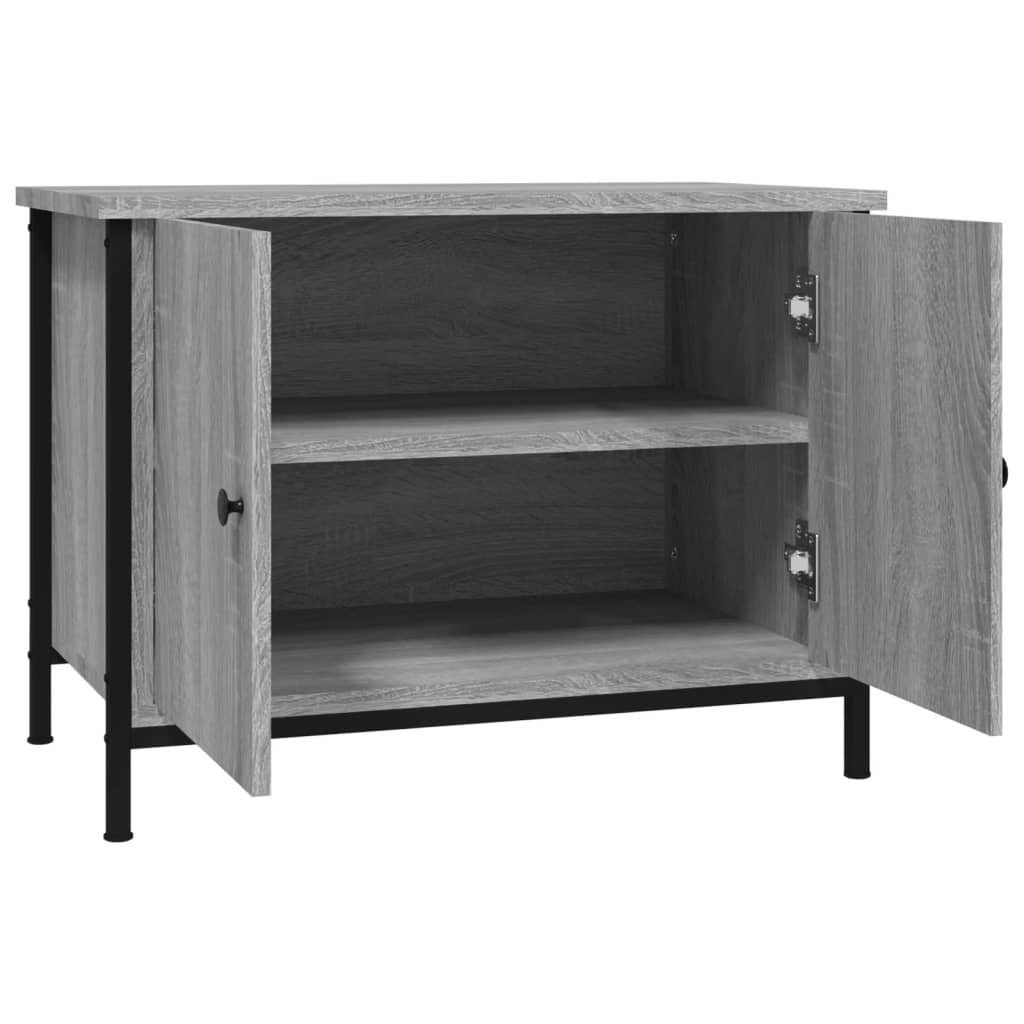 vidaXL TV-Schrank 60x35x45 Türen Grau cm mit (1-St) Holzwerkstoff Sonoma TV-Schrank