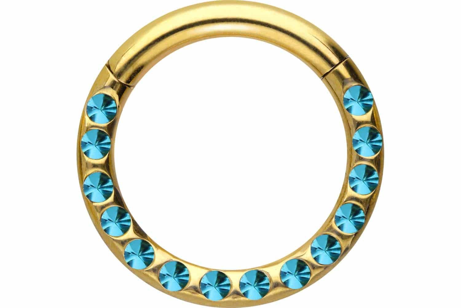 PIERCINGLINE Nasenpiercing Chirurgenstahl Segmentring Clicker KRISTALLE + E günstig online kaufen