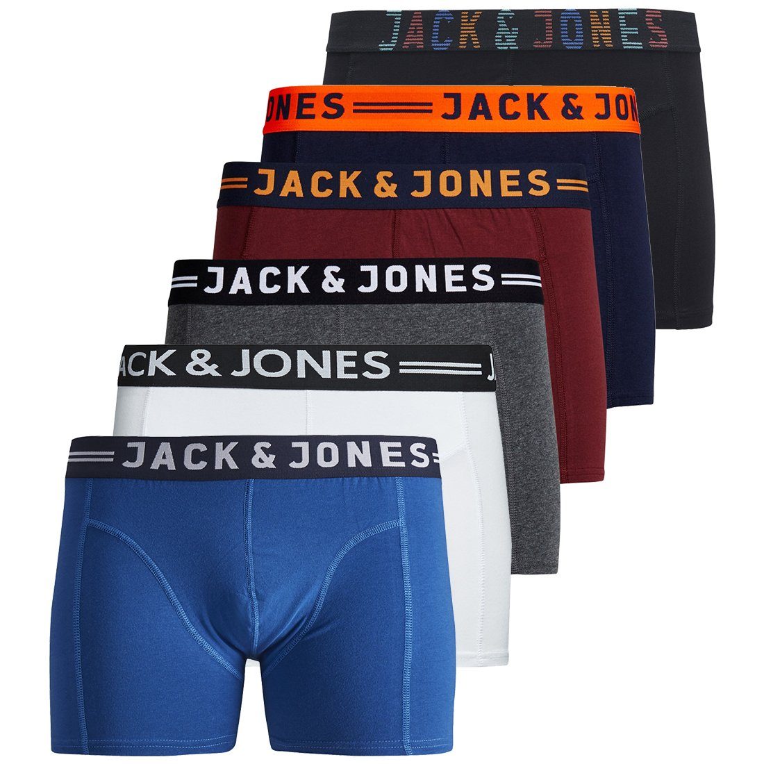 6er Mehrfarbig4 Jones Jack & L Boxershorts Marke Pack Short XL M JACK XXL Boxershorts S Unterhose Herren JONES Männer