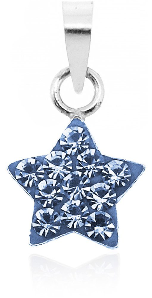 LUISIA® Kettenanhänger Кулон Stern mit Kristallen von Swarovski® - 925 Sterling Silber (inkl. Schmuckbox)
