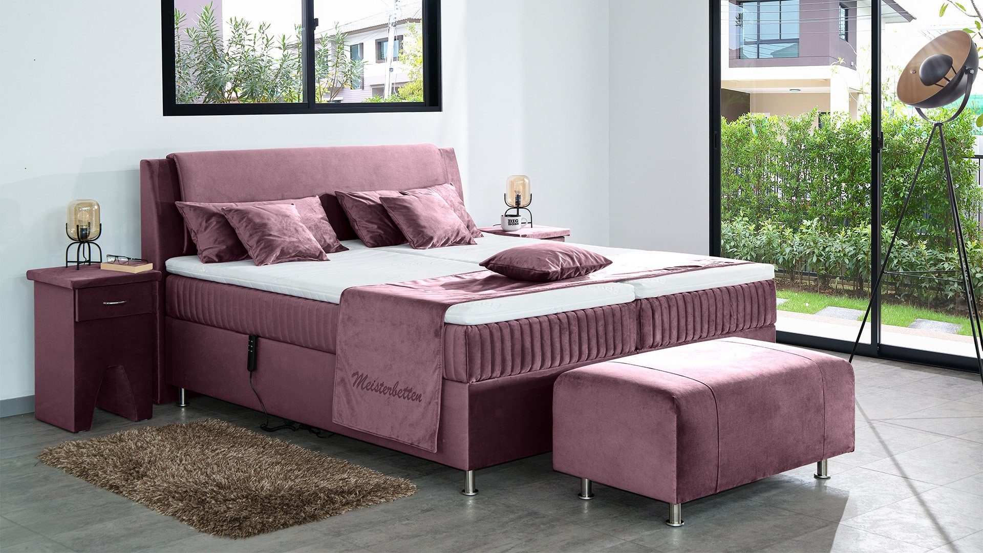 Meisterbetten Boxspringbett Mari (mit Motor, 7-Zonen günstig online kaufen