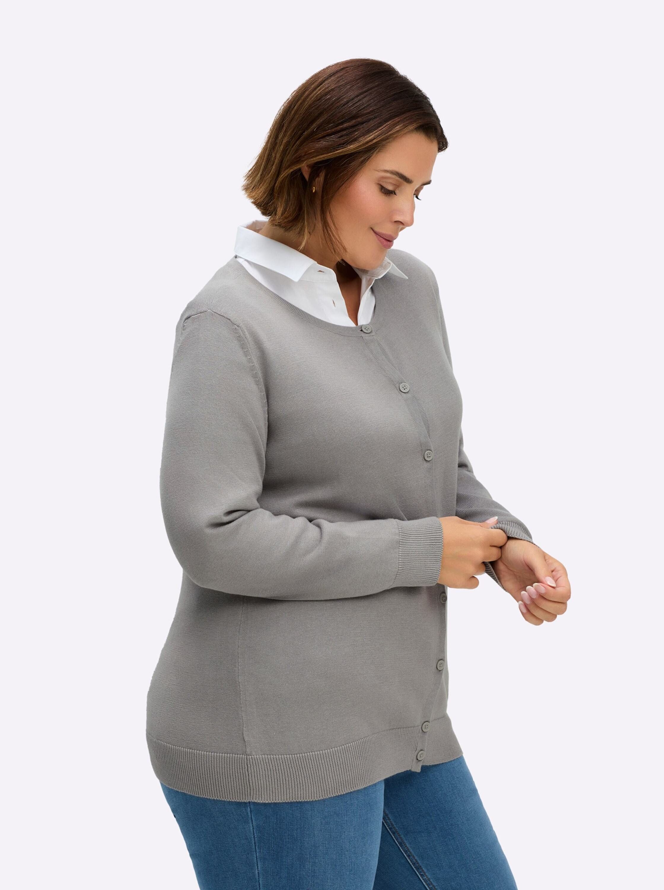 Sieh an! Strickjacke Strickjacke Langarm