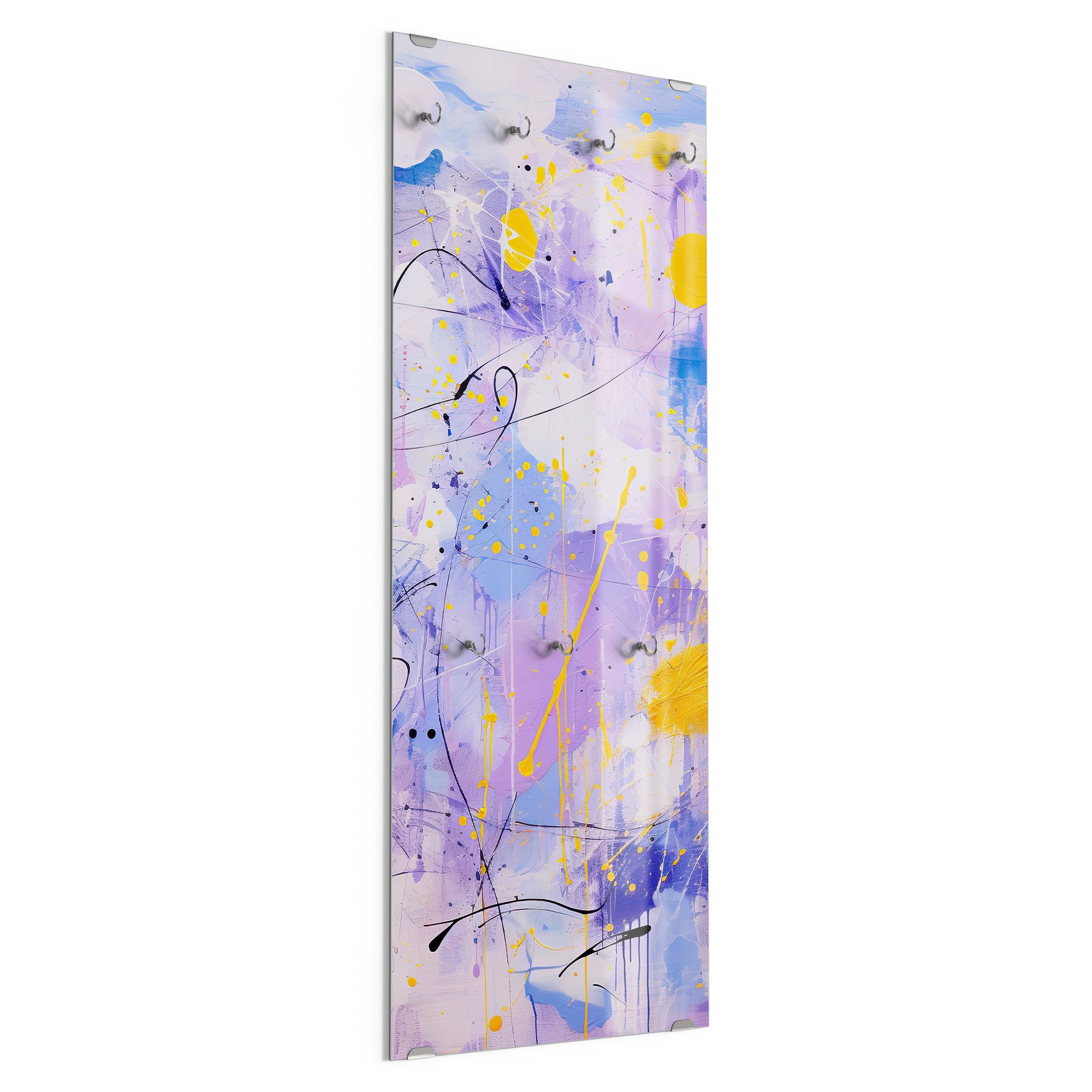 DEQORI Kleiderhaken 'Die Sonnenblitze', Glas Garderobe hängend Flur Jackenhalter modern Wandgarderobe Haken